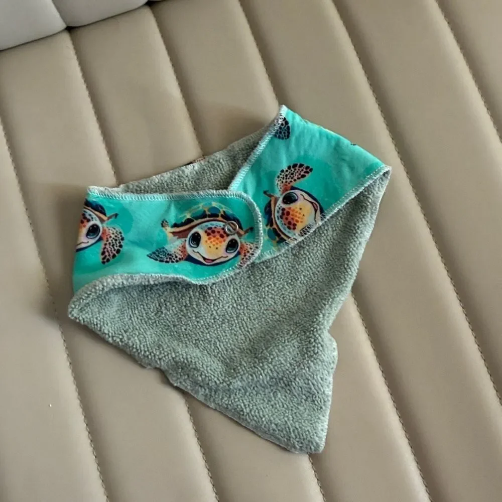 Turtle Print Baby Bib Soft